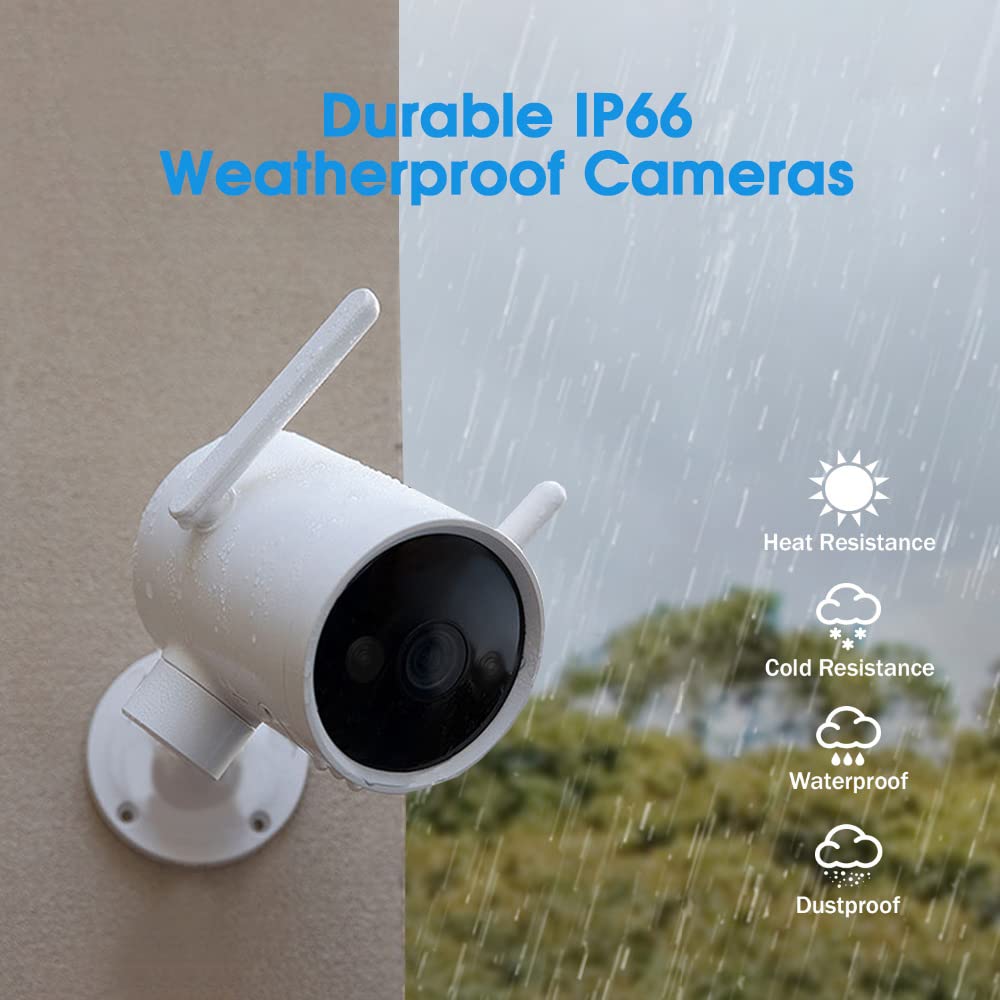 ZORBES Security Camera with WiFi 1080P HD Night Vision IP66 2.4G Wireless Camera Monitor Outdoor Camera for Home Security Motion Detection Dual Antenna Signal Receiving Camera for Monitoring 2-Way Audio ZORBES Security Camera with WiFi 1080P HD Night Vision IP66 2.4G Wireless Camera Monitor Outdoor Camera for Home Security Motion Detection Dual Antenna Signal Receiving Camera for Monitoring 2-Way Audio